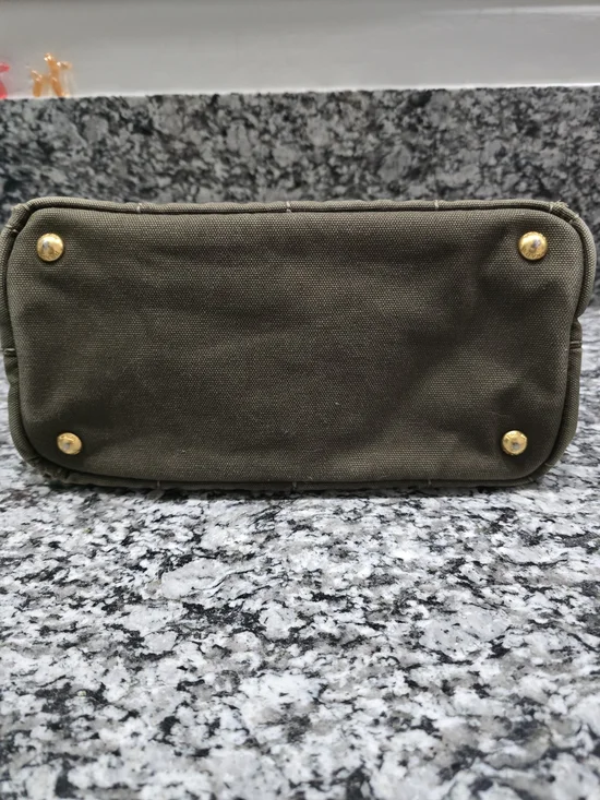 Prada Canapa (Small) In Military Geen - Picture 5 of 11